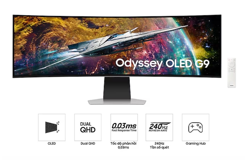 Màn hình Gaming Samsung Odyssey OLED G9 G95SC DQHD 240Hz LS49CG954SEXXV
