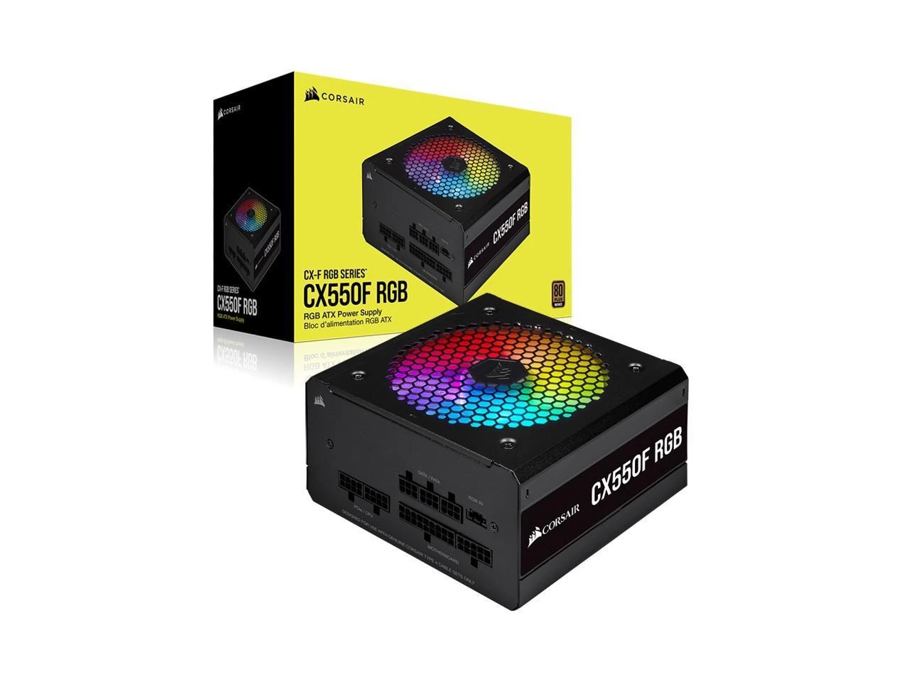 Nguồn CORSAIR CX550F 550W RGB 80 Plus Bronze CP-9020216-NA (Black)