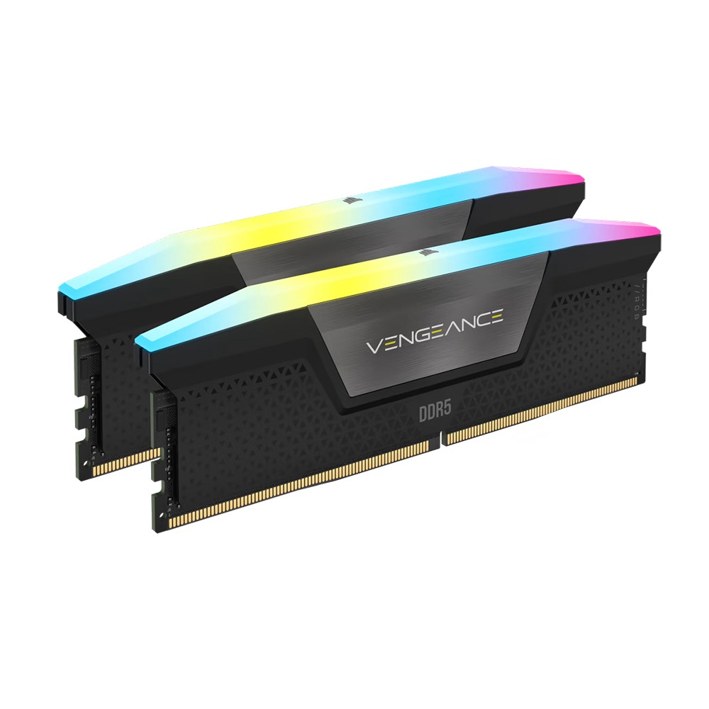 Ram PC Corsair Vengeance RGB Black 32GB DDR5 5600MHz (CMH32GX5M2B5600C36K) (2x16GB, tản nhiệt)